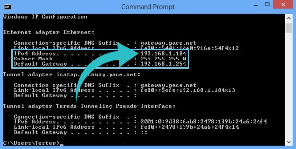 ipconfig